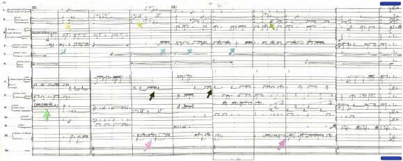 Image of the score focusing on Linear Elaborations Version 2