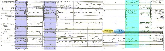 three segment seperated from the original score of Varèse's Ionisation